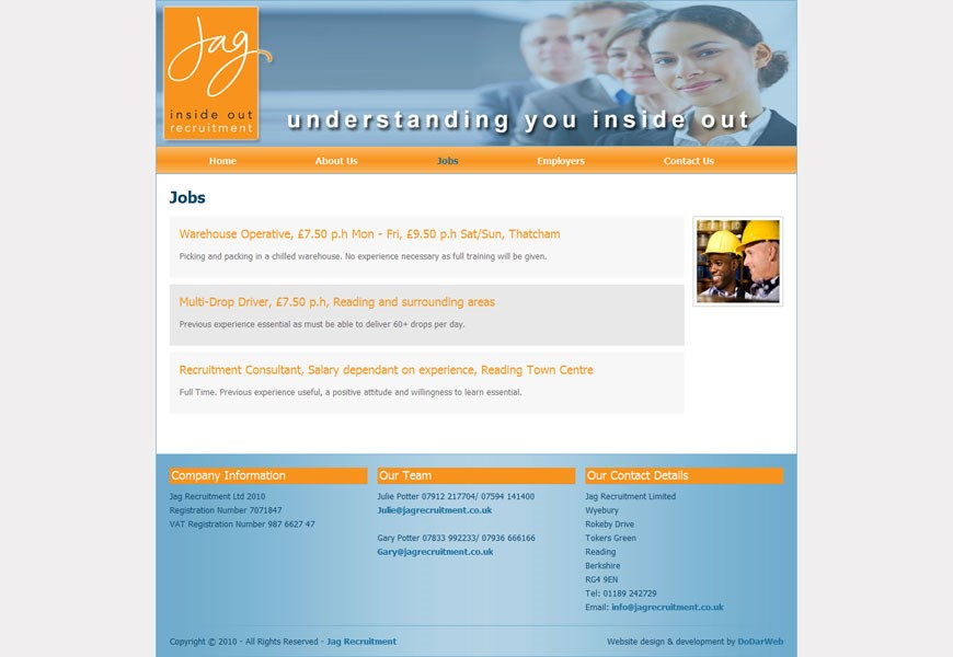 Jag Recruitment jobs page