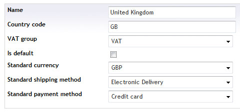 Country setting UK